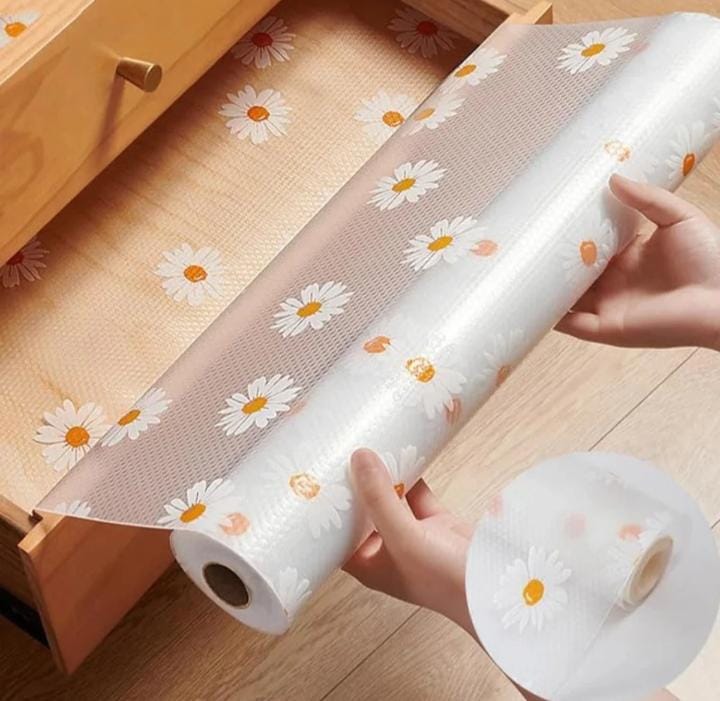 Waterproof Kitchen Mat Shelf Liner 45×150 – Easy To Clean, Oil Proof, Anti Slip Multipurpose Drawer And Shelf Cover (Random Color